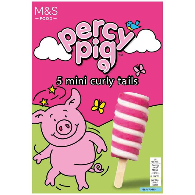 M & S Mini Percy Pig Curly Tails, 225g