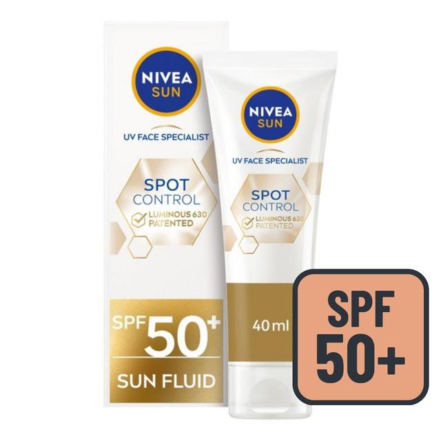 Nivea Sun UV Face Spf 50 Sunscreen Fluid Luminous 630 Dark Spot Control, 40ml