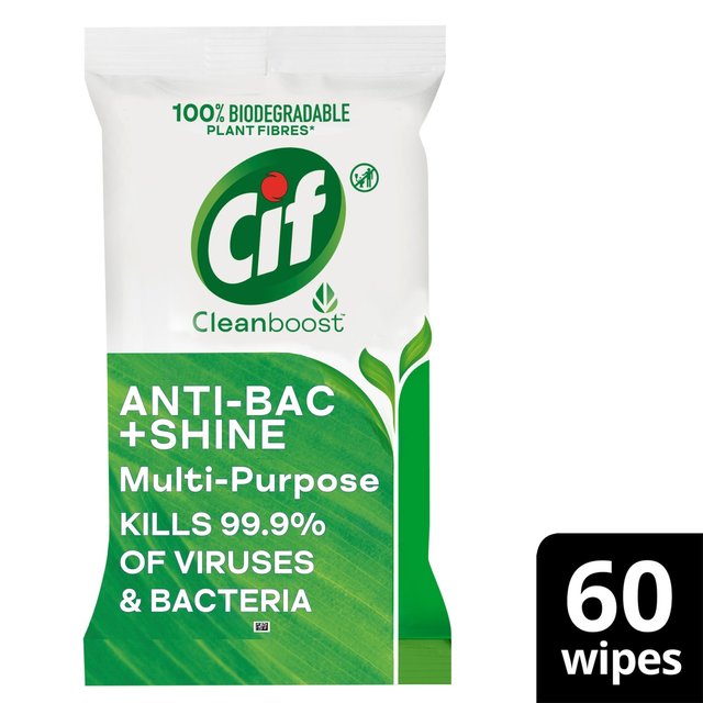 Cif Mutli-Purpose Biodegradable Wipes, 60 Per Pack