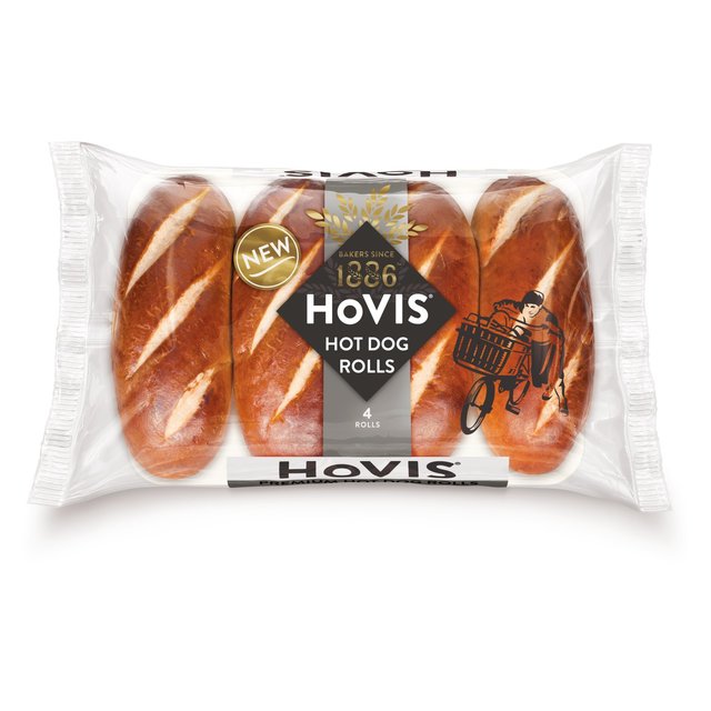 Hovis Premium Hot Dog Rolls, 4 Per Pack