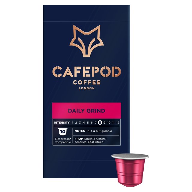 CafePod Daily Grind Nespresso Compatible Aluminium Coffee Pods, 10 Per Pack