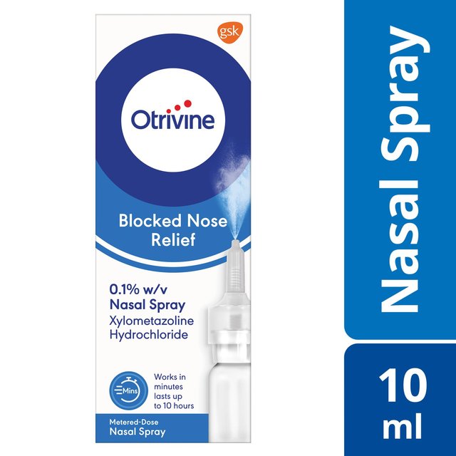 Otrivine Blocked Nose & Congestion Relief Nasal Spray, 10ml