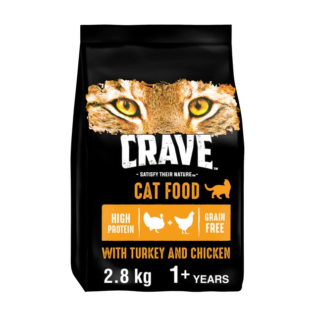 Crave Cat Dry Adult With Turkey and Chicken, 2.8kg