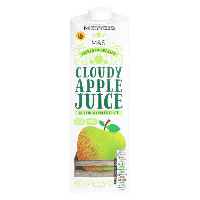 M & S Cloudy Apple Juice, 1L