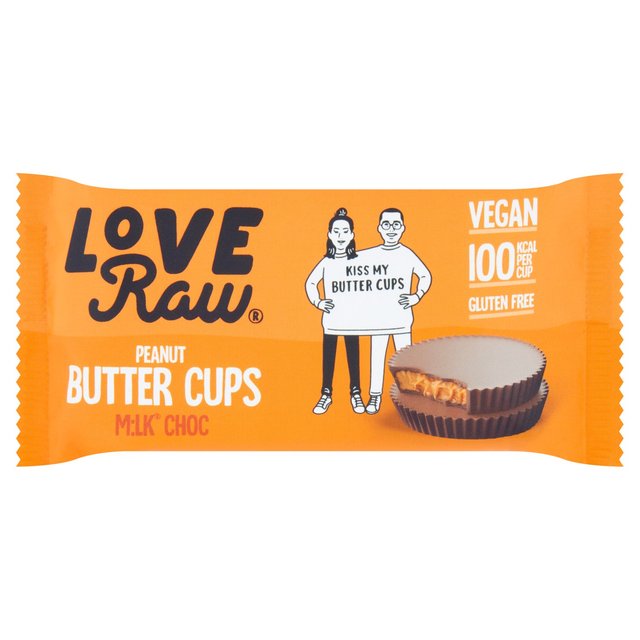 LoveRaw Milk Choc Peanut Butter Cups, 34g