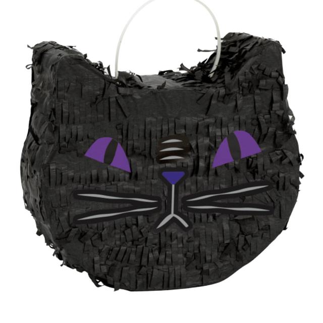 Halloween Black Cat Mini Pinata Decoration, Unfilled