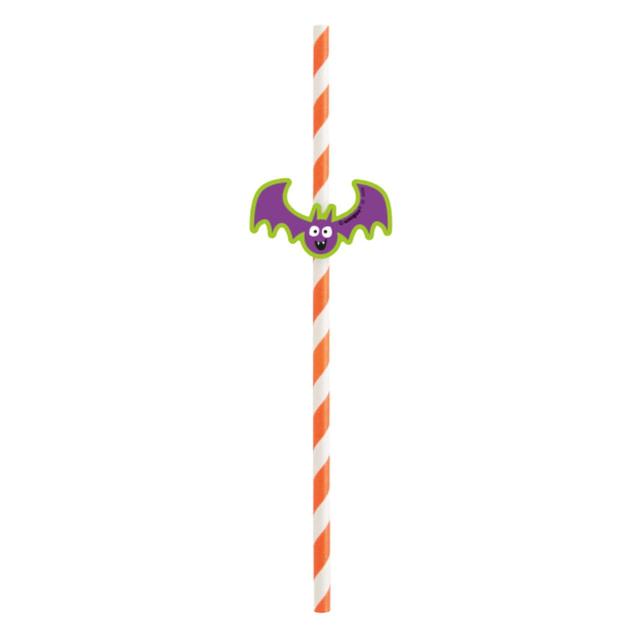 Halloween Bat Straws, 8pk, 8 Per Pack
