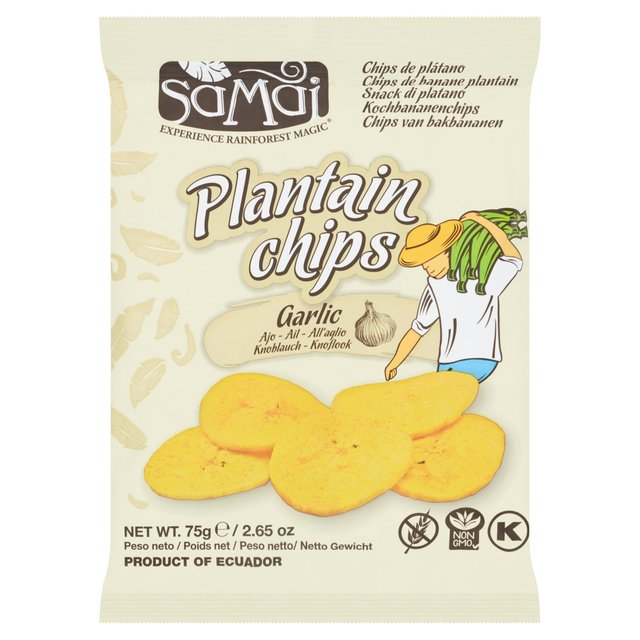 Samai Plantain Chips Garlic, 75g