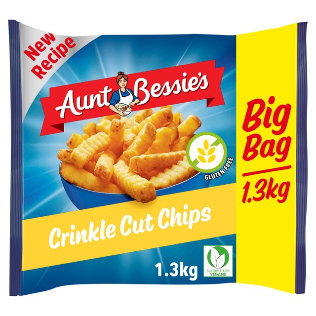 Aunt Bessie’s Crinkle Cut Chips, 1.3kg