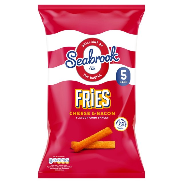 Seabrook Gluten Free Cheese & Bacon 5 Pack Loaded Fries, 5x16g, 5 x 16g