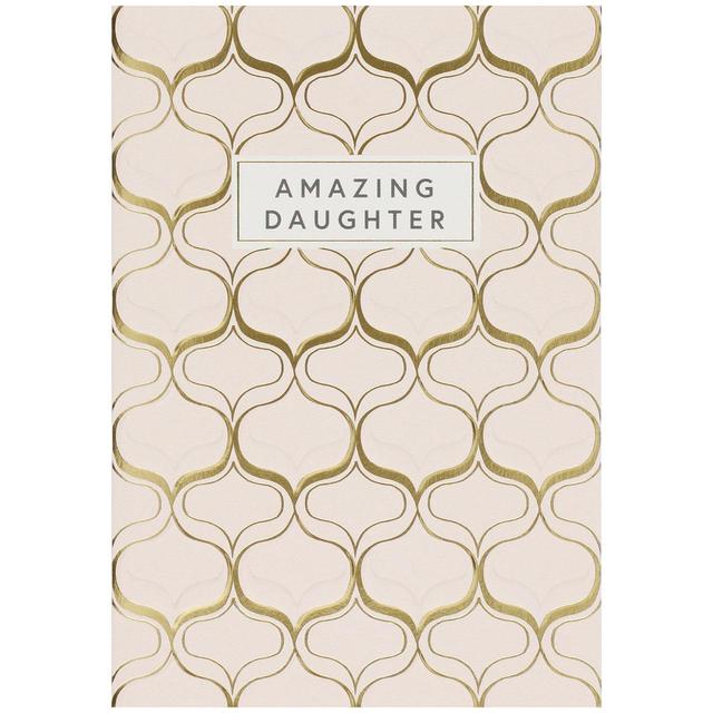 M & S Beige and Gold Amazing Daughter Birthday Card, 15x10.5cm