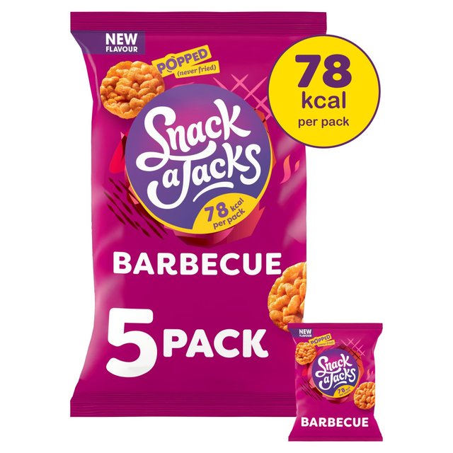 Snack a Jacks Sizzling Barbecue Multipack Rice Cakes, 5 Per Pack