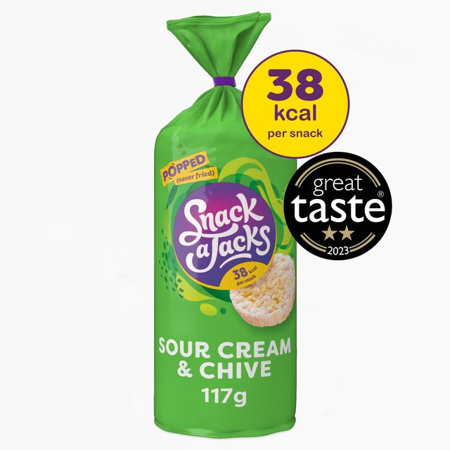 Snack a Jacks Sour Cream & Chive Sharing Rice Cakes, 117g