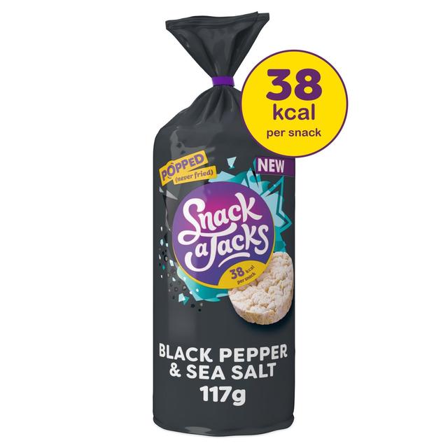 Snack a Jacks Black Pepper & Sea Salt Sharing Rice Cakes, 117g