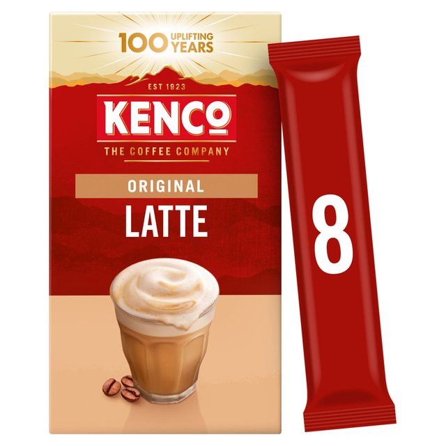 Kenco Latte Instant Coffee Sachets, 8 Per Pack