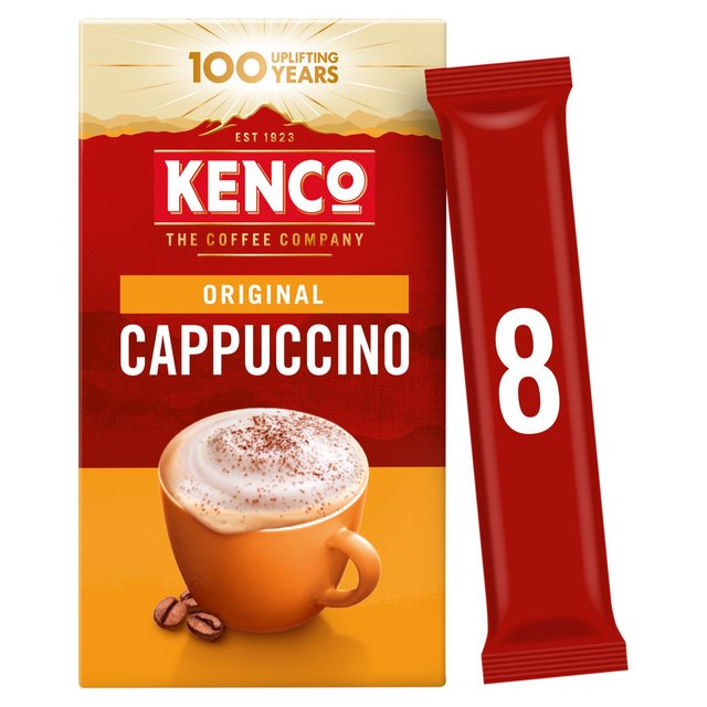 Kenco Cappuccino Instant Coffee Sachets, 8 Per Pack