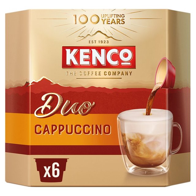 Kenco Duo Cappuccino Instant Coffee, 6 Per Pack