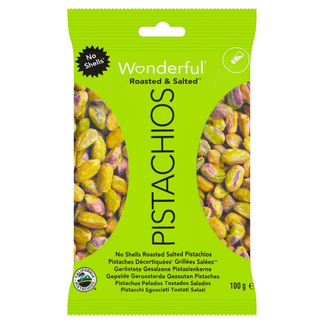 Wonderful Pistachios No Shells Roasted & Salted, 100g