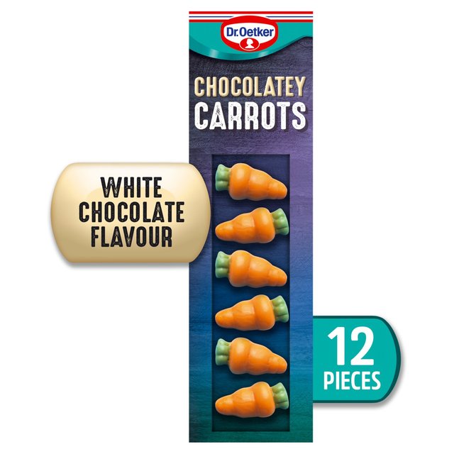 Dr. Oetker 12 Chocolate Flavour Carrots Cake Decorations, 13g