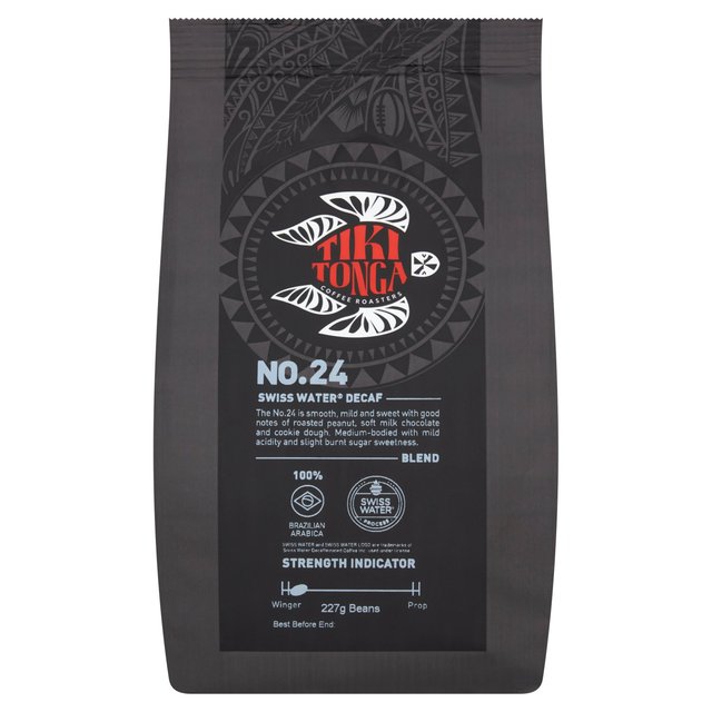Tiki Tonga Blend No.24 Decaf Whole Coffee Beans, 227gr