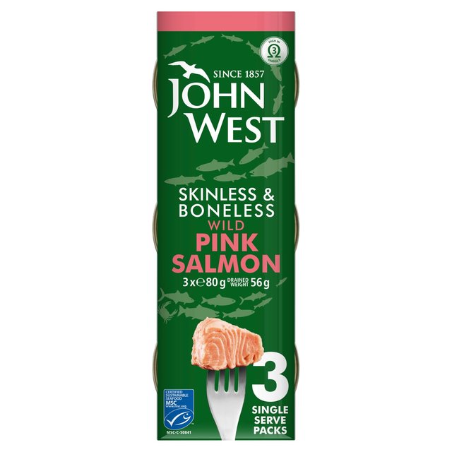 John West Pink Salmon MSC, 80g, 3 x 80g