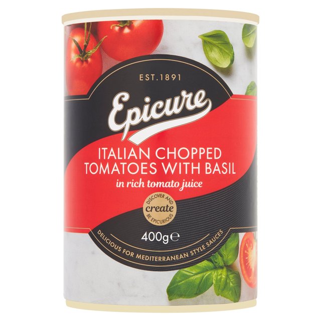 Epicure Italian Chopped Tomatoes With Basil, 400g