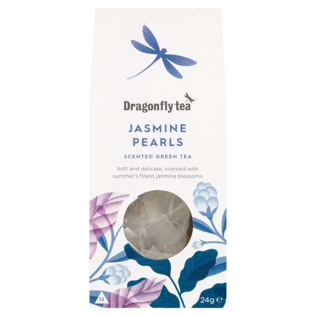 Dragonfly Jasmine Pearls Pyramids, 12 Per Pack