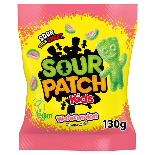Cadbury Sour Patch Kids Watermelon Flavour Sweets Bag, 130g