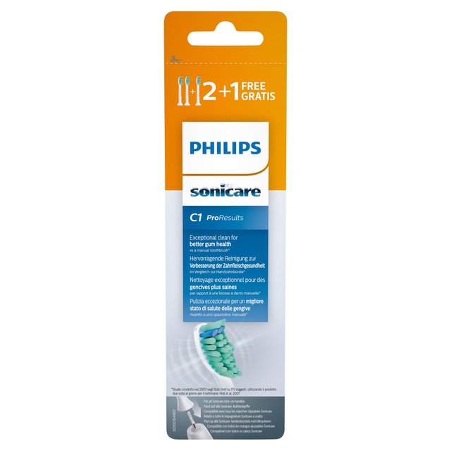 Philips Sonicare Brush Heads ProResults 2+1 pk, 3 Per Pack