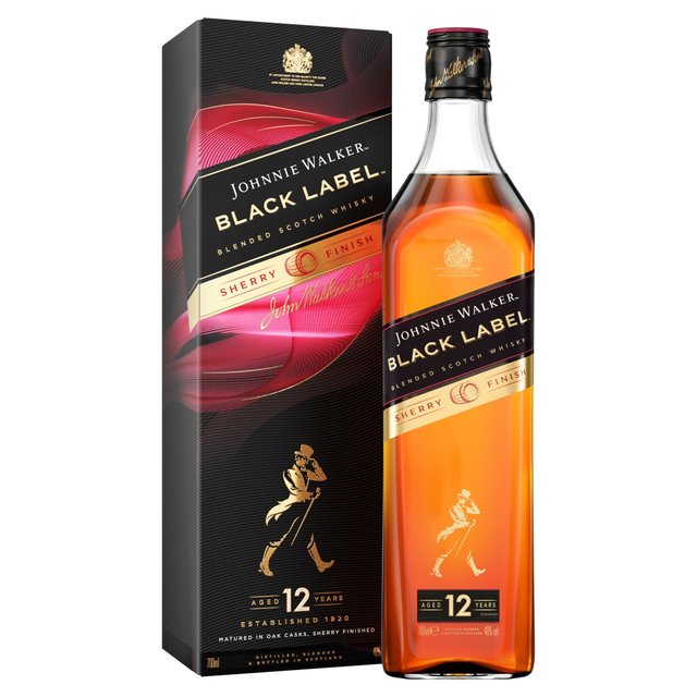 Johnnie Walker Black Label Sherry Cask Finish Blended Scotch Whisky, 70cl