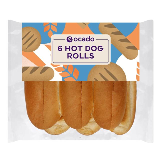 Ocado Hot Dog Rolls, 6 Per Pack