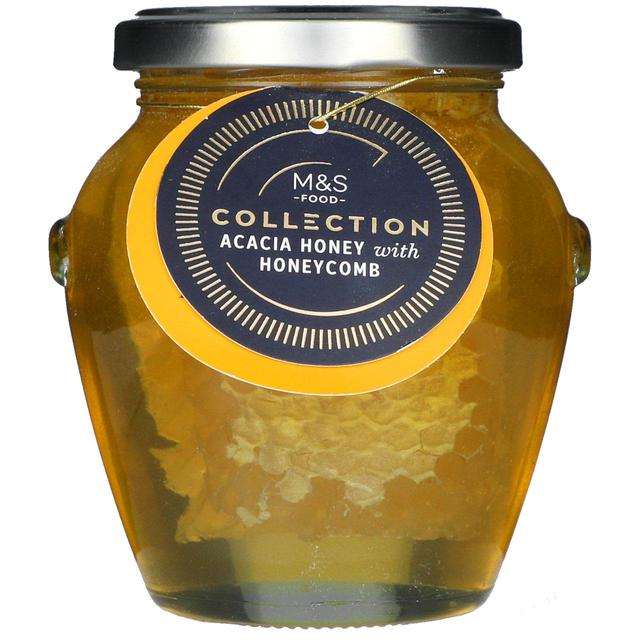M & S Acacia Honey With Honeycomb, 250g
