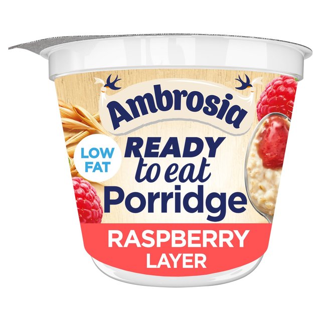 Ambrosia Ready To Eat Porridge With Raspberry Layer, 210g