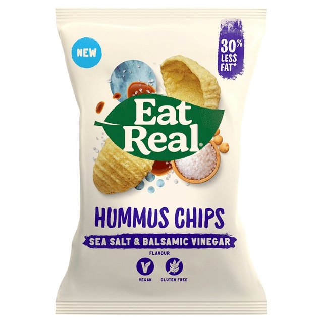 Eat Real Hummus Salt & Vinegar Chips Sharing Bag, 135g