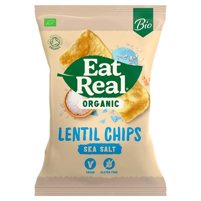 Eat Real Organic Lentil Salted Chips Sharing Bag, 100g