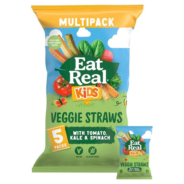 Eat Real Kiddies Straws Multipack, 5pack, 5 x 20g