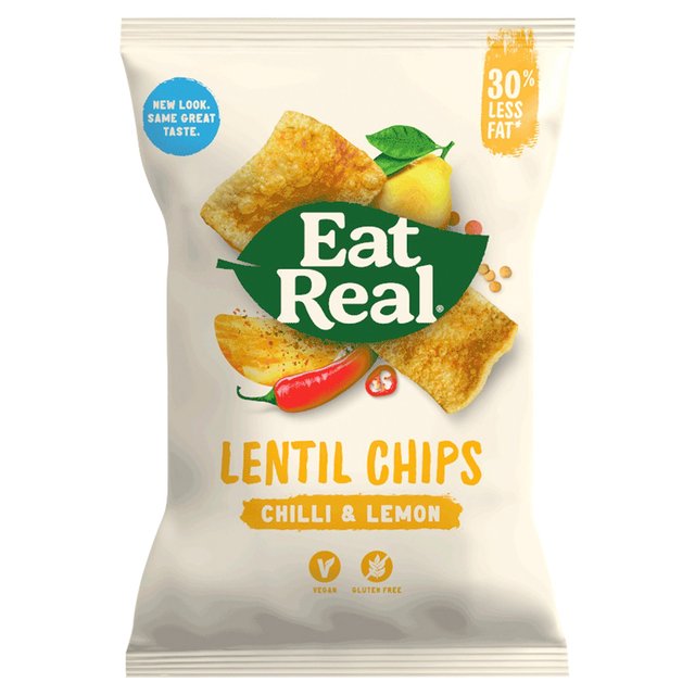 Eat Real Chilli & Lemon Lentil Chips Single Bag, 22g