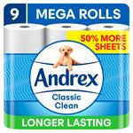 Andrex Classic Clean Mega Toilet Roll