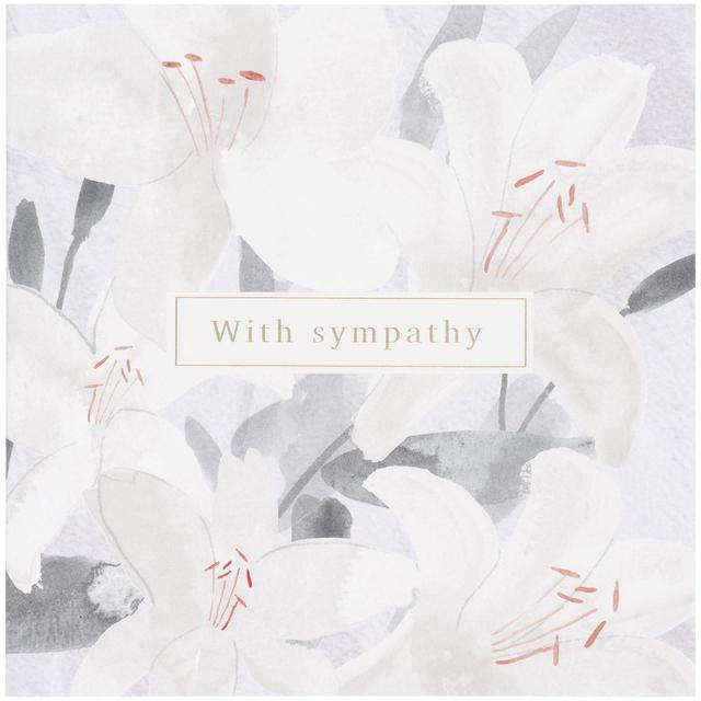 M & S Floral With Sympathy Card