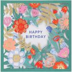 M&S Happy Birthday Floral Laser Cut Card