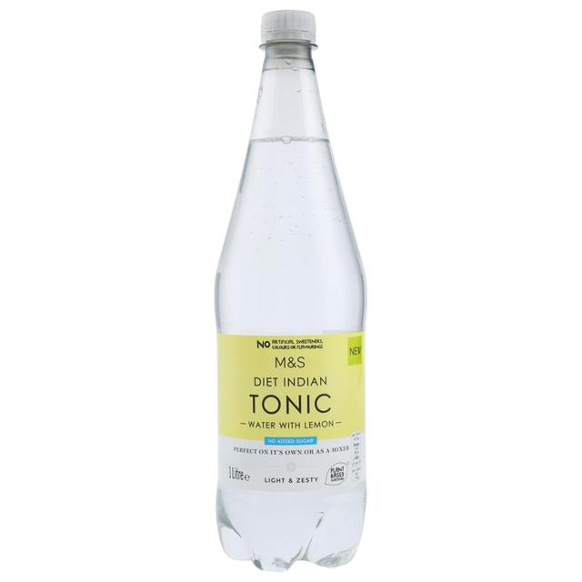 M & S Diet Indian Tonic Water With Lemon, 1L