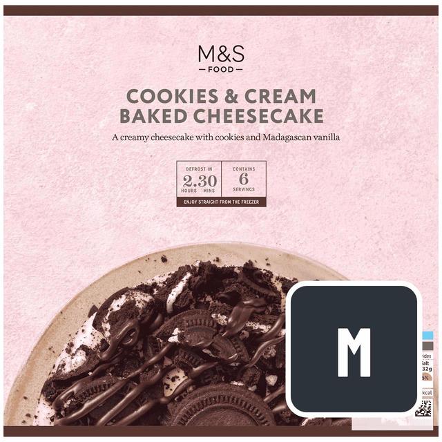 M & S Cookies & Cream Baked Cheesecake Frozen, 575g