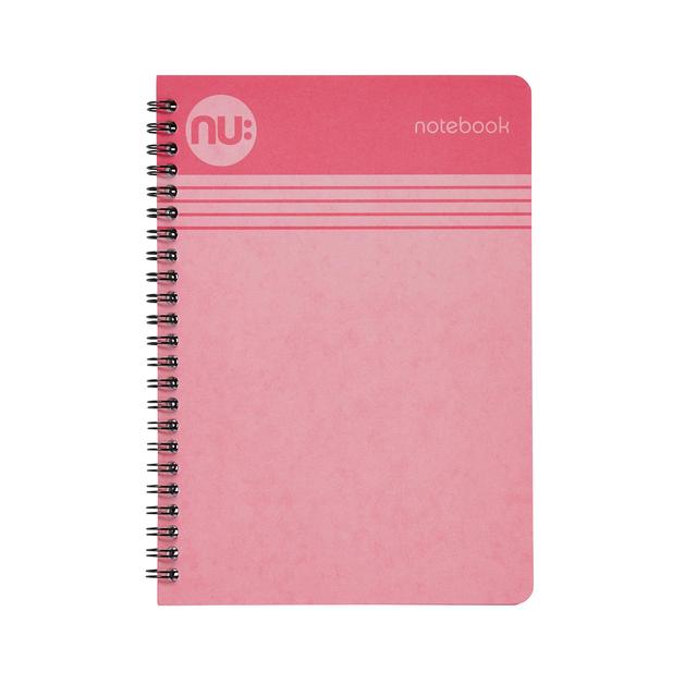 Nuco Nu Cloud Pastel A5 Pink Wiro Notebook, 110 pgs
