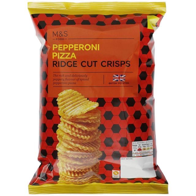 M & S Pizza Pepperoni Ridge Cut Crisp, 135g