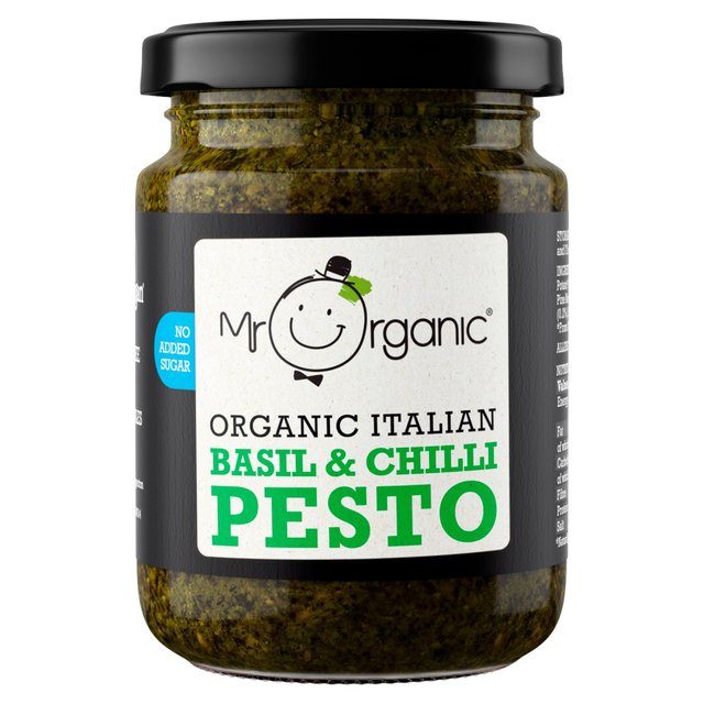 Mr Organic Basil & Chilli Pesto, 130g