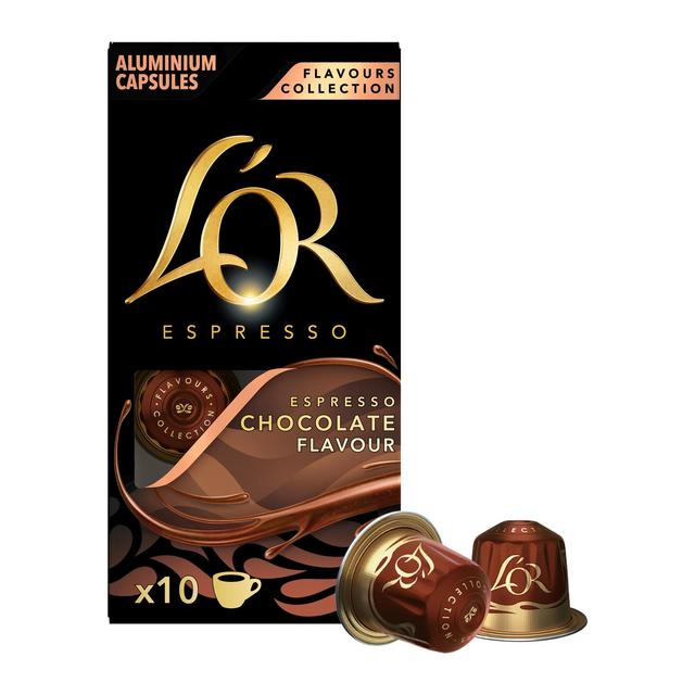 L’OR Chocolate Coffee Pods, 10 Per Pack