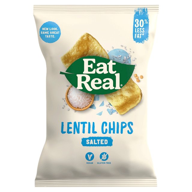 Eat Real Gluten Free Sea Salt Lentil Chips Single Bag, 22g