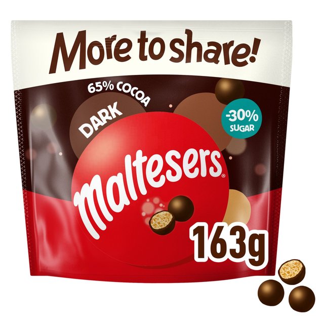 Maltesers Dark Chocolate More To Share Pouch Bag, 163g