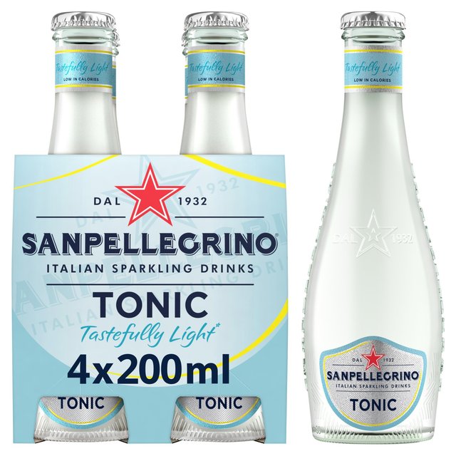 San Pellegrino Light Tonic Water Glass, 4 x 200ml