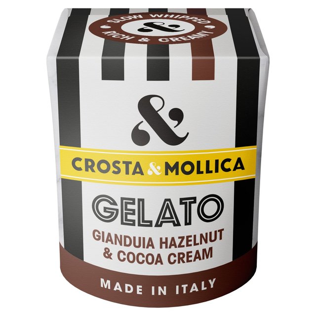 Crosta & Mollica Gianduia Hazelnut & Chocolate Gelato, 450ml